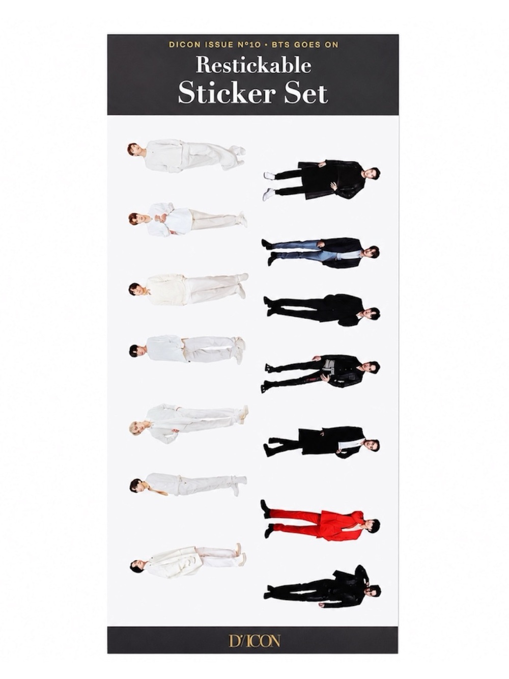 D-ICON VOL.10 BTS GOES ON RESTICKABLE STICKER SET (1PC) - BRAND NEW